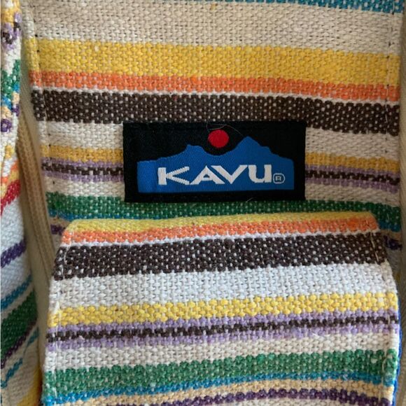 KAVU Interwoven Prism Stripe Rope Sling Bag - Picture 11 of 16